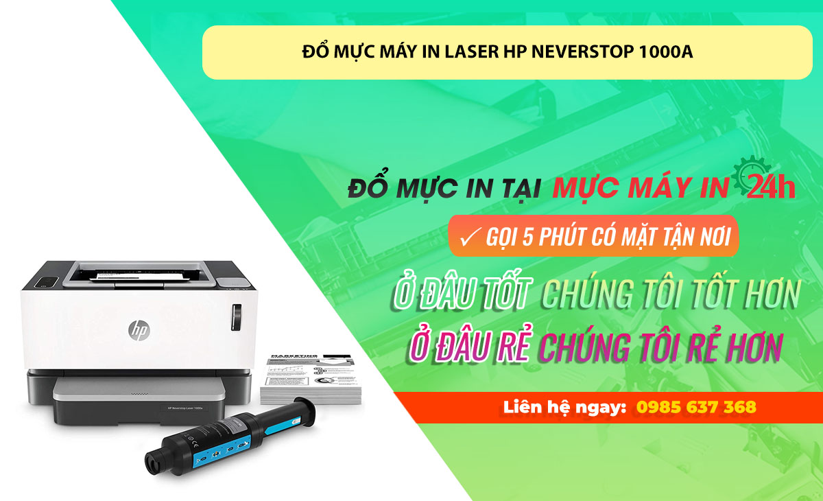 Đổ mực máy in laser HP Neverstop 1000A