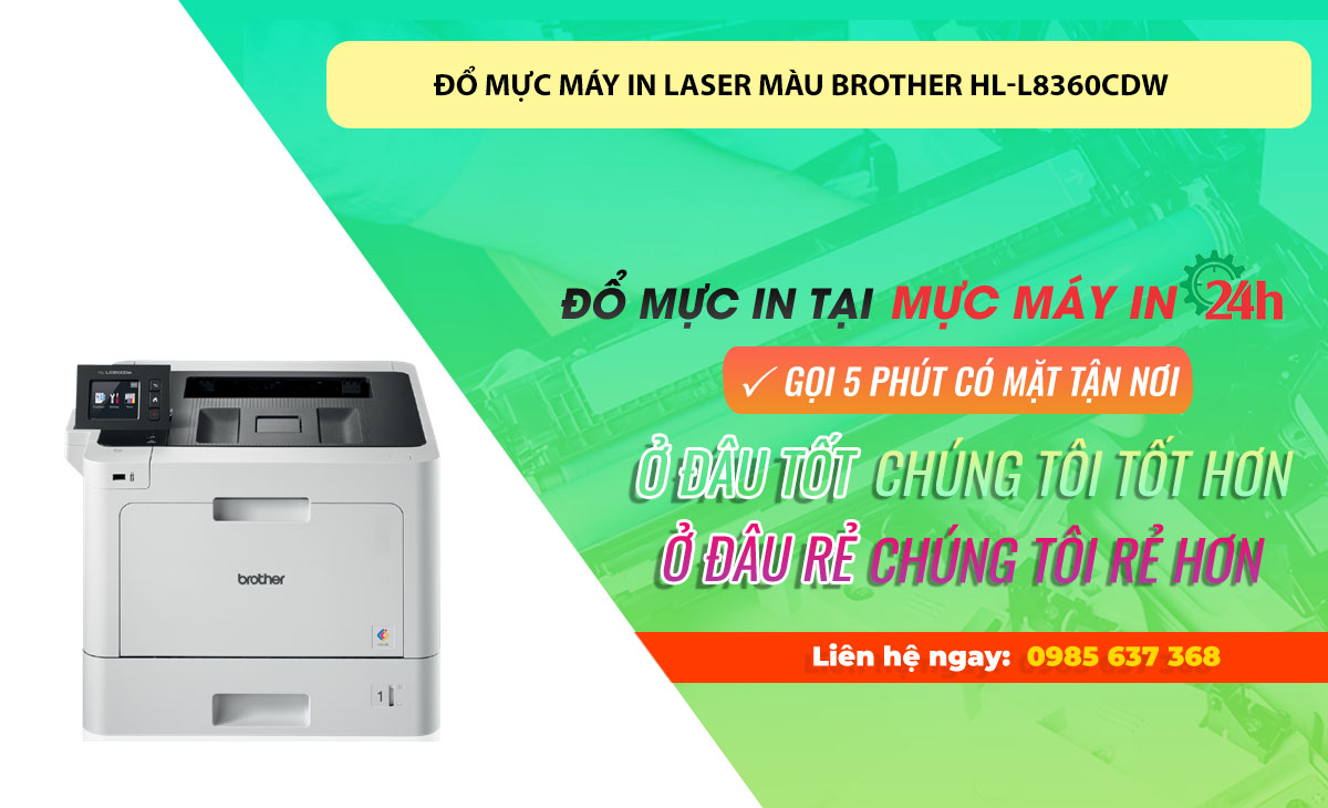 Đổ mực máy in laser màu Brother HL-L8360CDW tại Hà Nội giá tốt