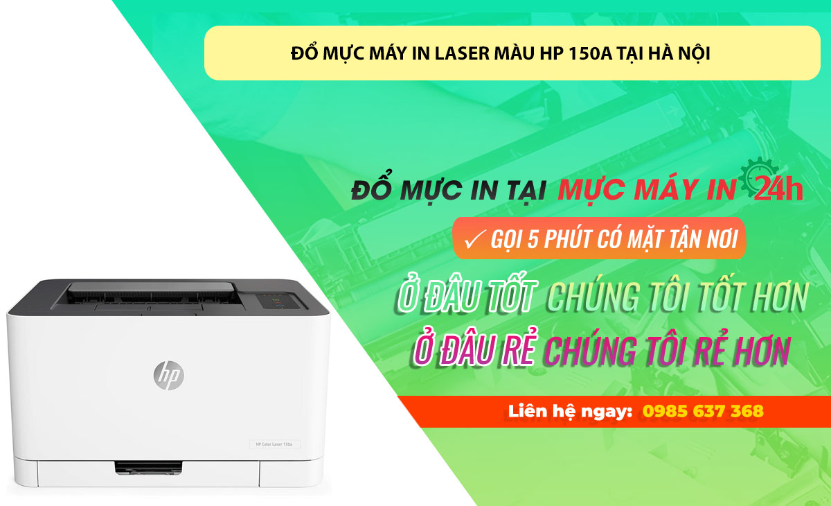 Đổ mực máy in laser màu HP 150A tại Hà Nội tận nơi