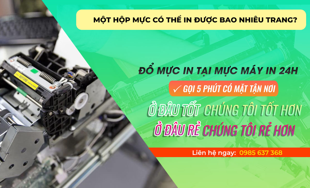 Một hộp mực có thể in được bao nhiêu trang?