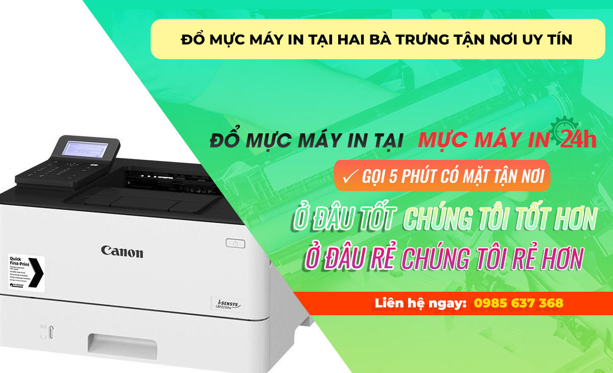 Đổ mực máy in tại Hai Bà Trưng tận nơi uy tín