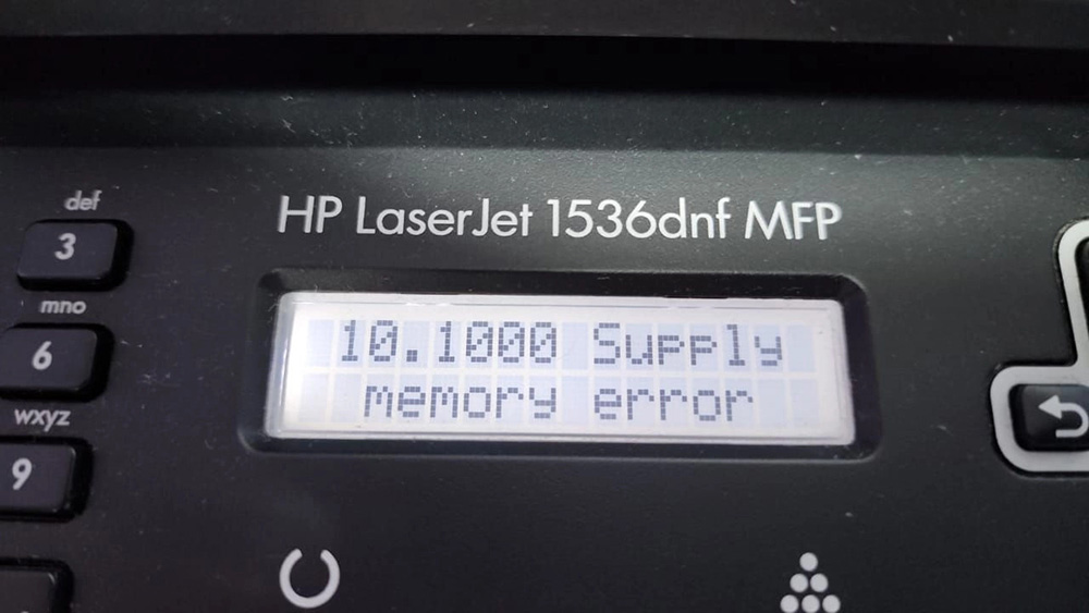 Lỗi Supply Memory Error trên máy in HP