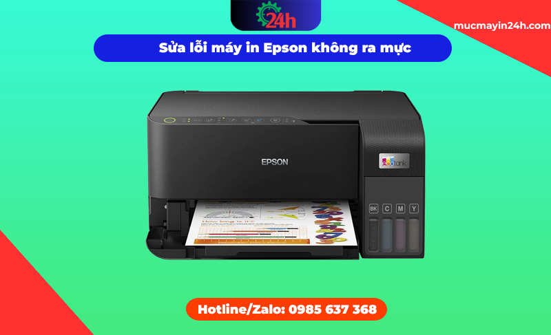 Sửa lỗi máy in Epson không ra mực