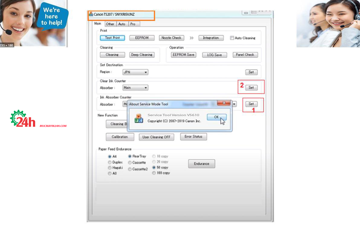 Hướng Dẫn Reset Máy In Canon TS207 Nhanh