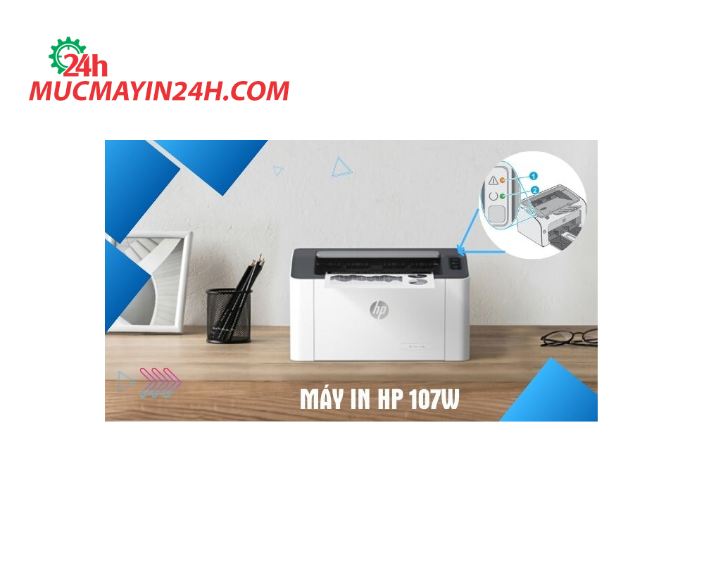 Cách xử lý lỗi đèn nhấp nháy trên máy in laser HP 107w