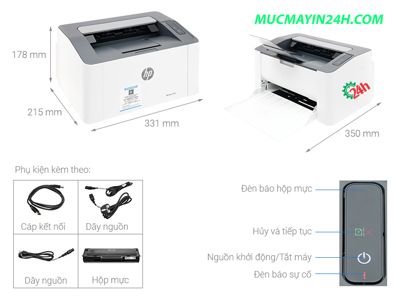 Sửa máy in HP 107A, 107W, 135A, 135W không kéo được giấy