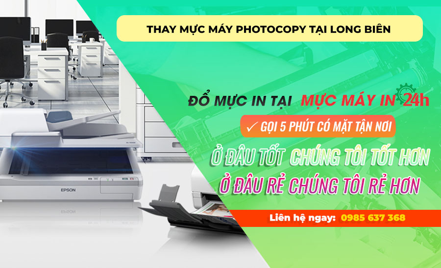 Thay mực máy photocopy tại Long Biên