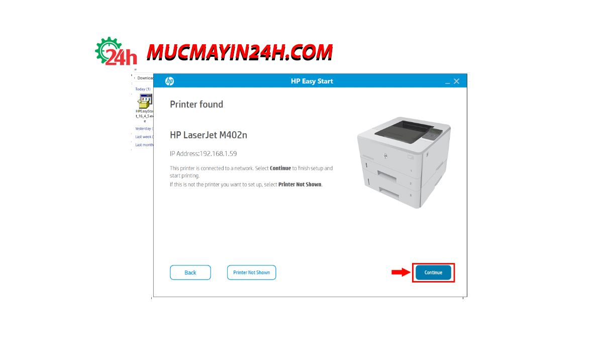 Các bước cài đặt driver cho máy in HP LaserJet M211d