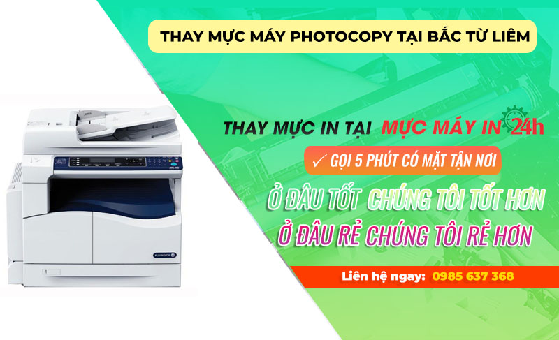 Thay mực máy photocopy tại Bắc Từ Liêm