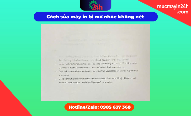 Cách sửa máy in bị mờ nhòe không nét Cách sửa máy in bị mờ nhòe không nét